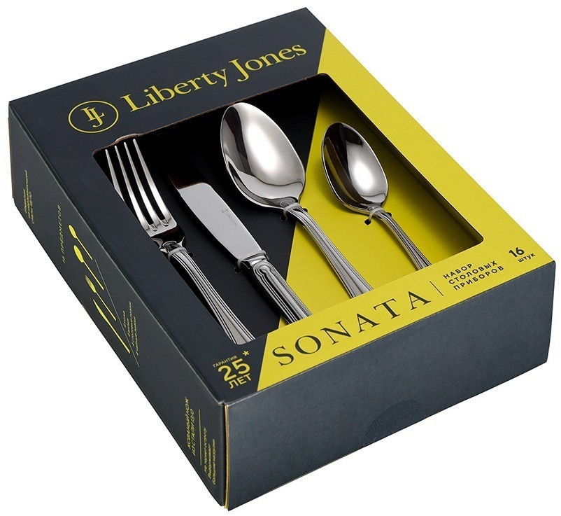 Набор столовых приборов sonata, серебристые, 16 пред. (77771)
