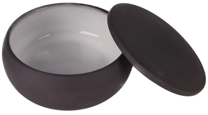 Чаша с крышкой E735-B-06214(bowl with Lid)/11.5, керамика, black/white, ROOMERS TABLEWARE