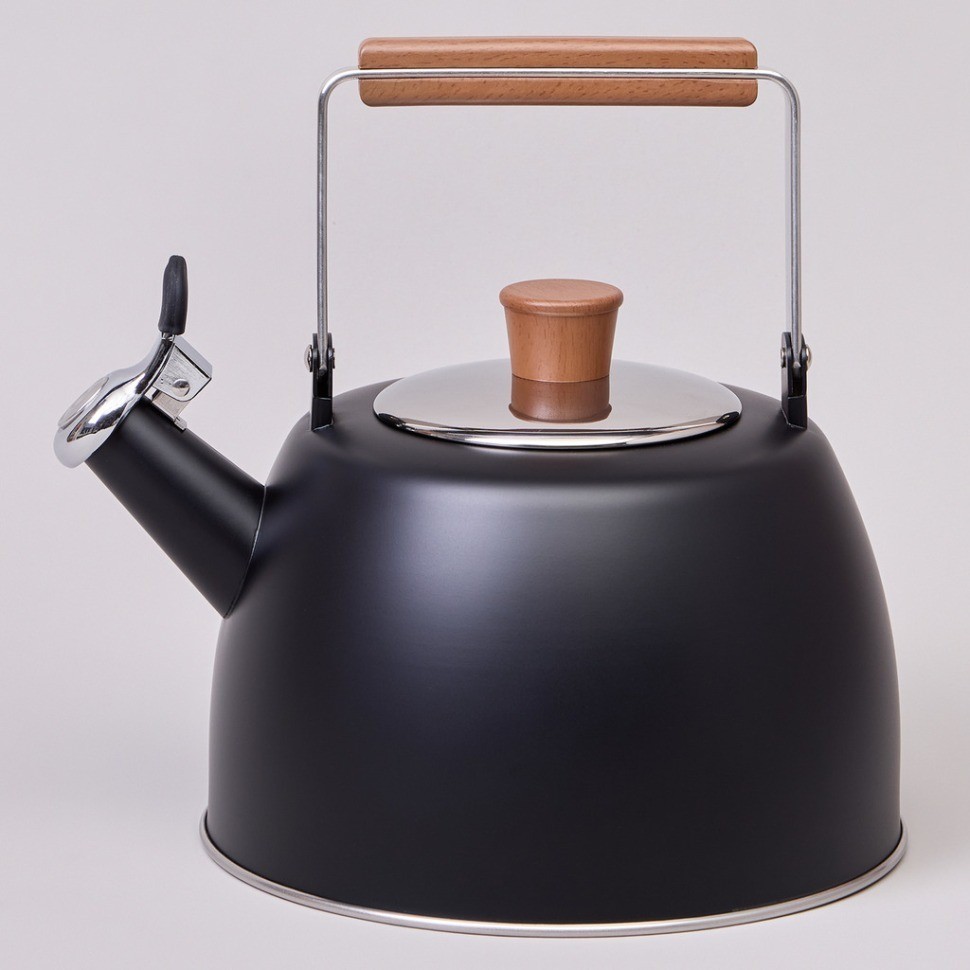 Чайник agness 3,0 л со свистком и складывающейся ручкой, индукционное капсульное дно (937-912)