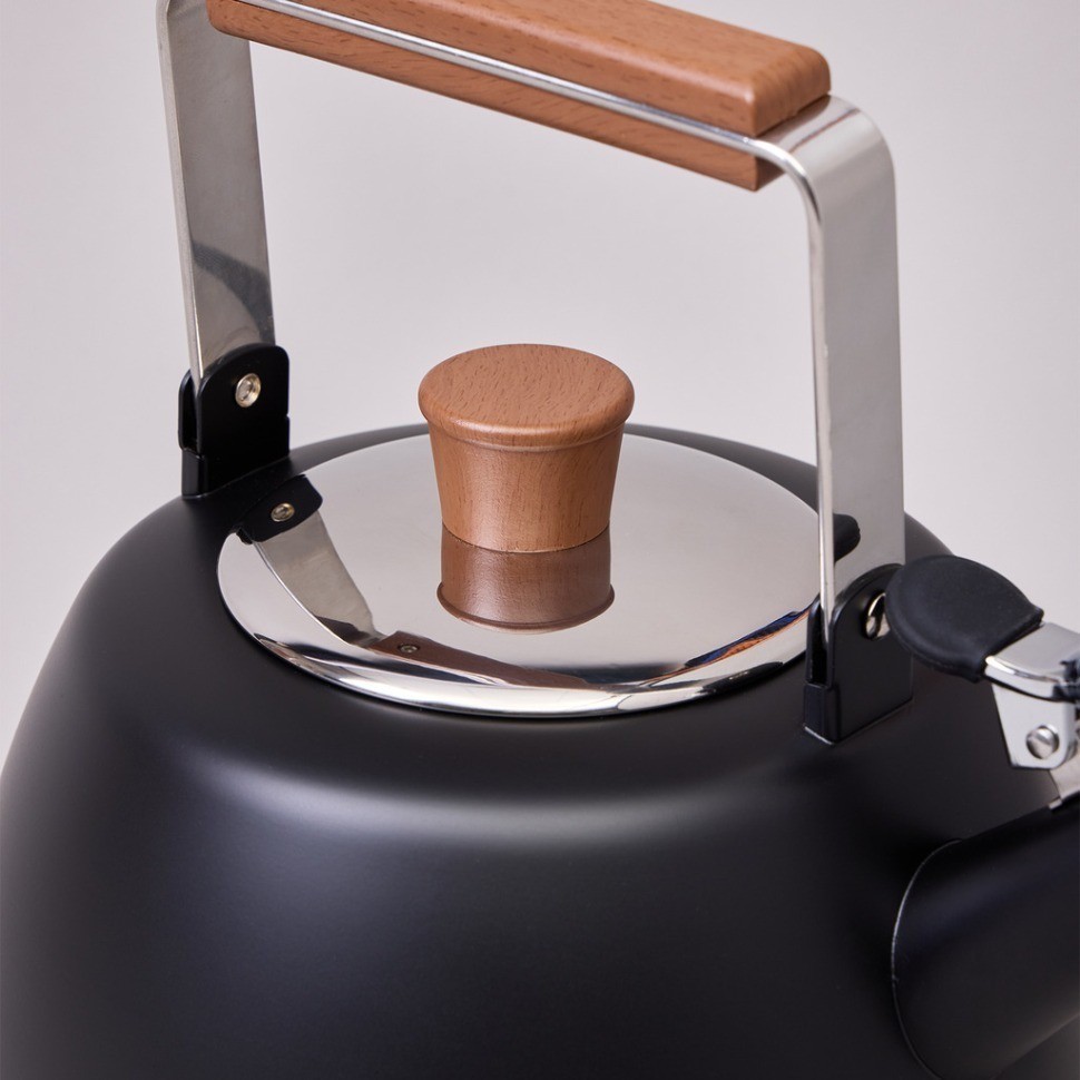 Чайник agness 3,0 л со свистком и складывающейся ручкой, индукционное капсульное дно (937-912)