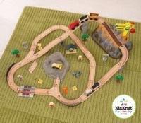 Железная дорога - деревянный игровой набор &quot;Горная стройка&quot;, в  контейнере (17805_KE)