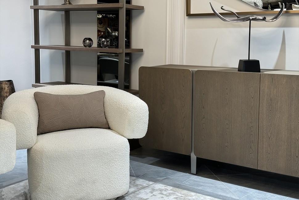 Кресло поворотное Lugano букле белое 90*76*68см (TT-00013199)