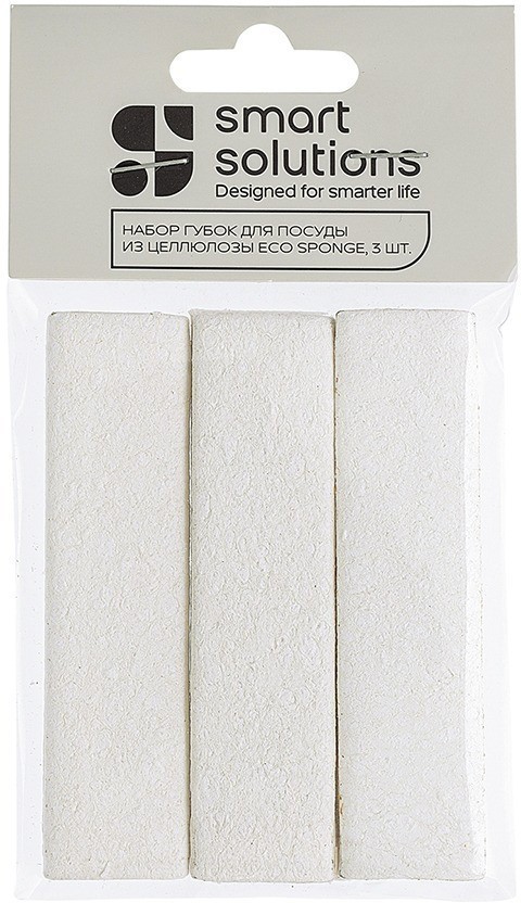 Набор губок для посуды из целлюлозы eco sponge, 3 шт. (77065)
