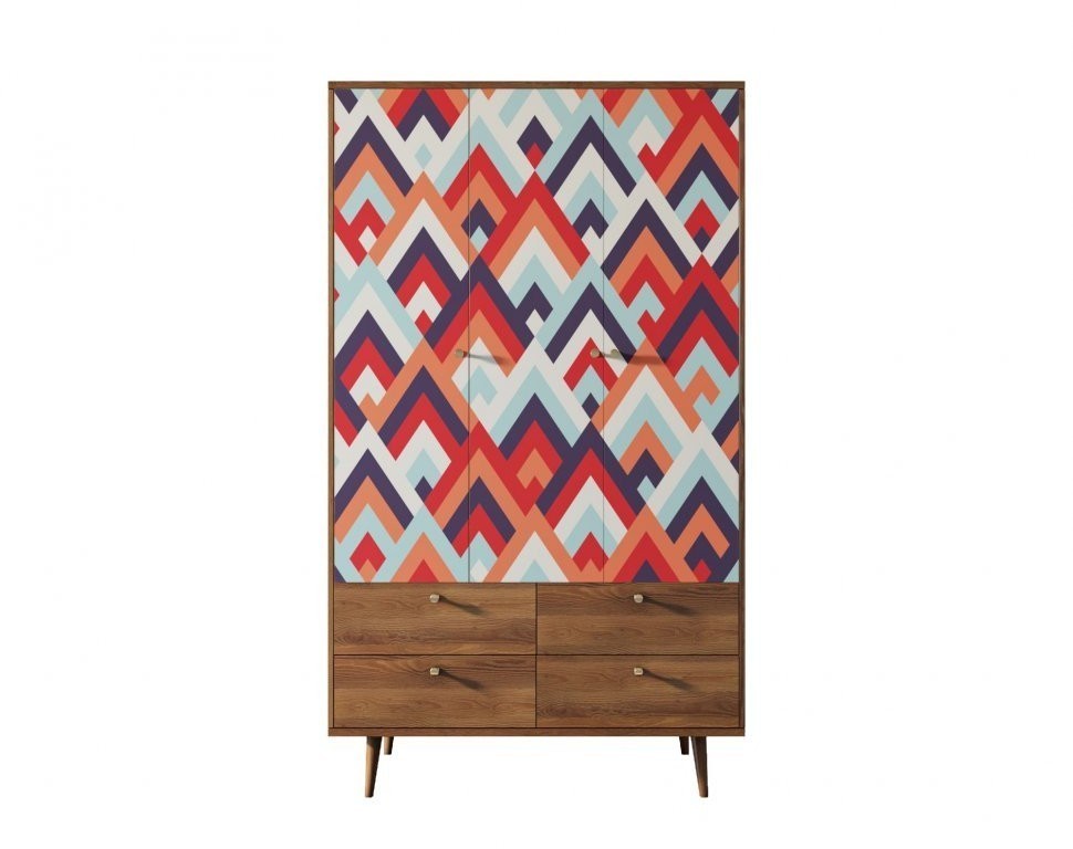 Шкаф трехстворчатый Berber принт 2 арт BB02/Print_02-ET