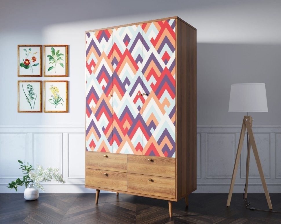 Шкаф трехстворчатый Berber принт 2 арт BB02/Print_02-ET