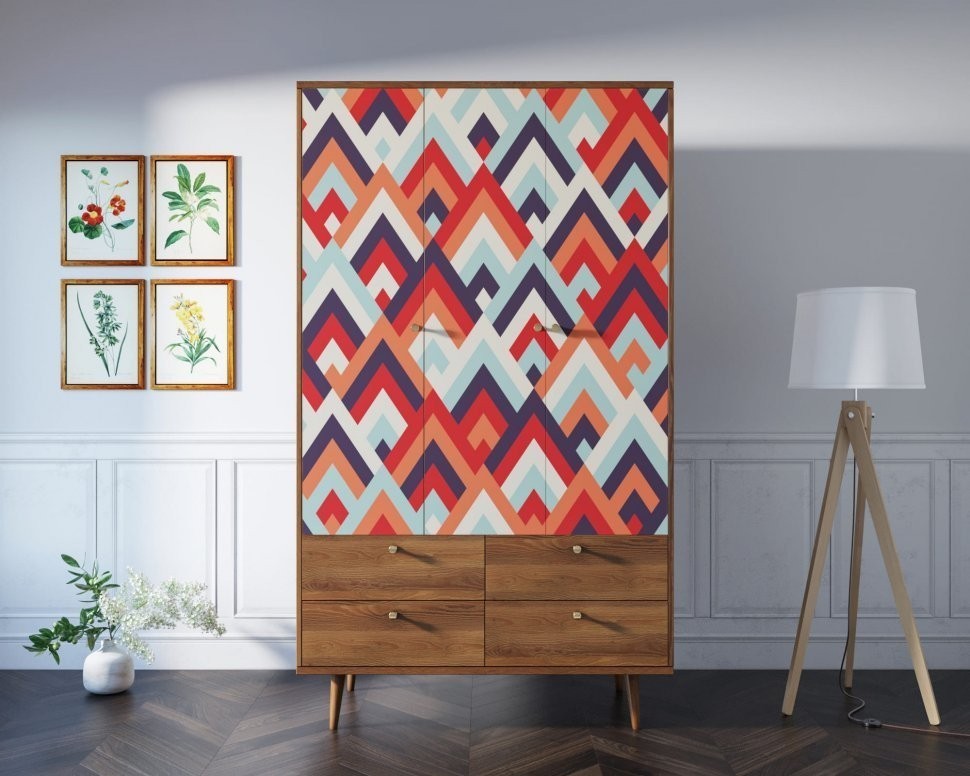 Шкаф трехстворчатый Berber принт 2 арт BB02/Print_02-ET