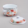 Кастрюля agness эмалированная с эмал.крышкой серия "маки", 3.6 л, 22*13 см (934-743)