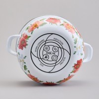 Кастрюля agness эмалированная с эмал.крышкой серия &quot;маки&quot;, 3.6 л, 22*13 см (934-743)