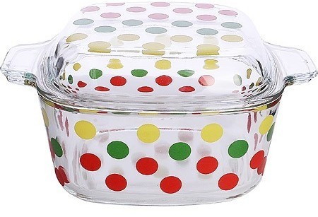 Кастрюля стеклянная 1,5 л с крышкой LORAINE (31038)