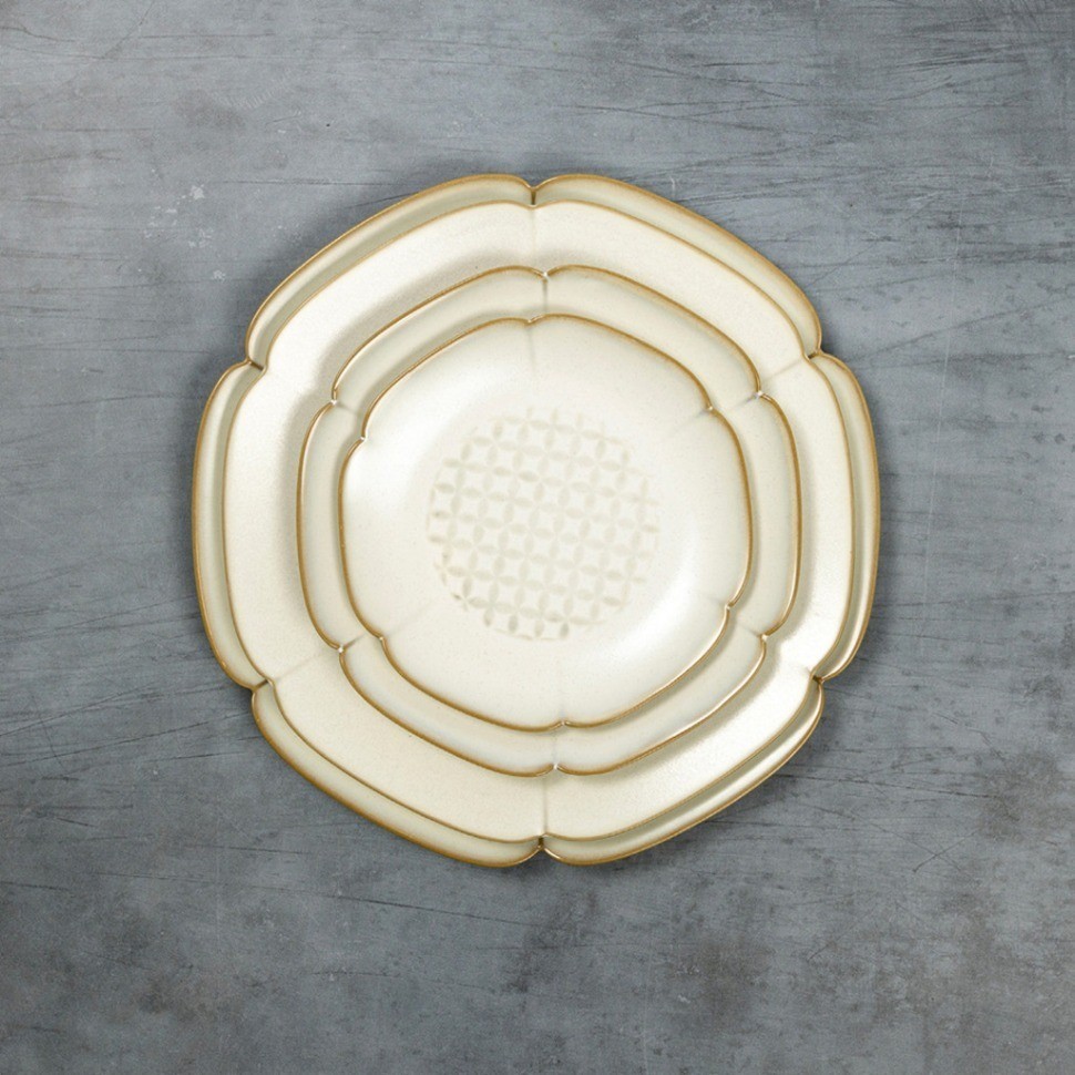 Тарелка L9724-Cream, 20 см, каменная керамика, ROOMERS TABLEWARE