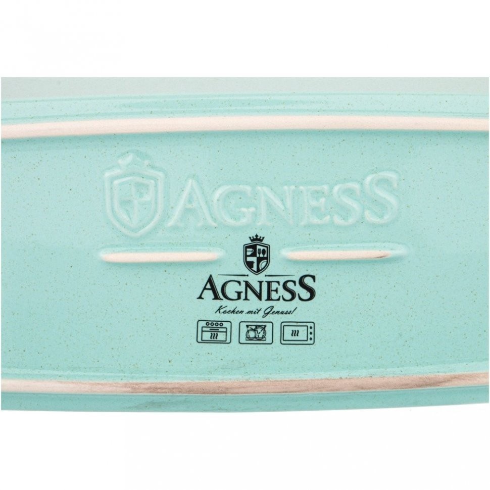 Форма для выпечки agness "modern kitchen" лазурная 2050 мл 32*14*9 см Agness (777-070)
