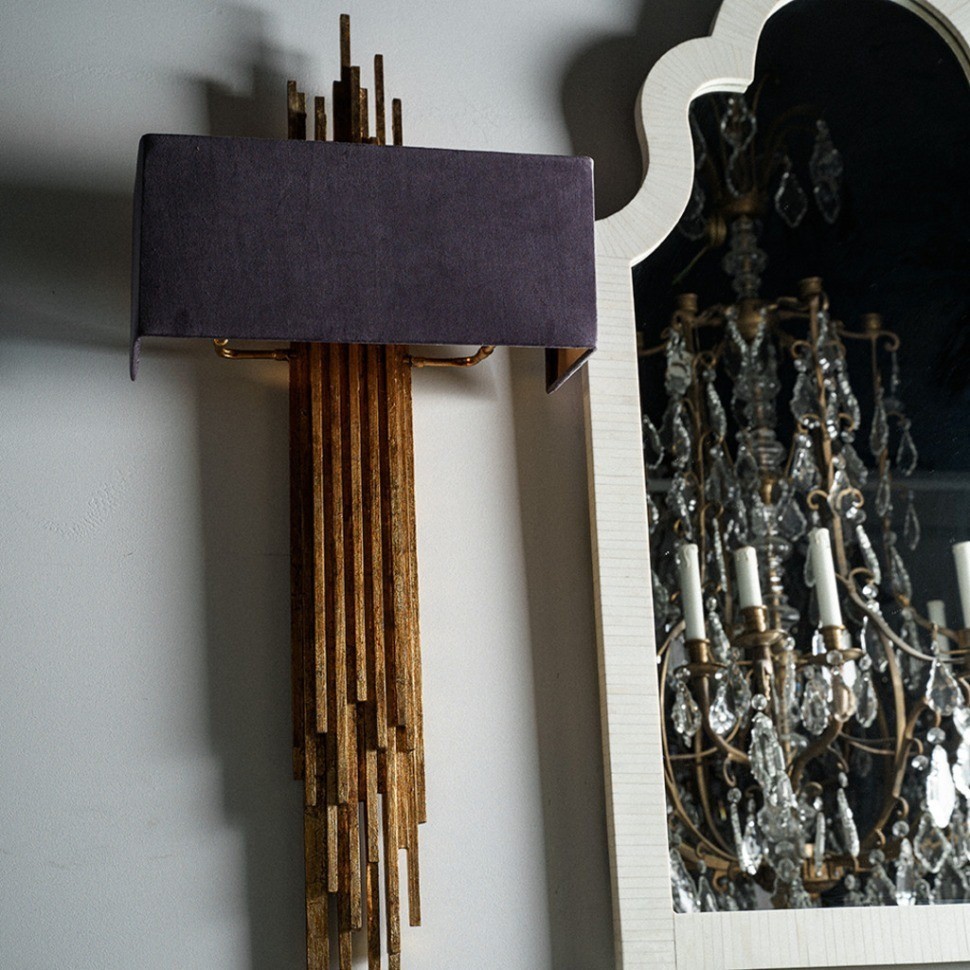 Бра LI-S16-50-18, дерево, текстиль, Black, ROOMERS FURNITURE