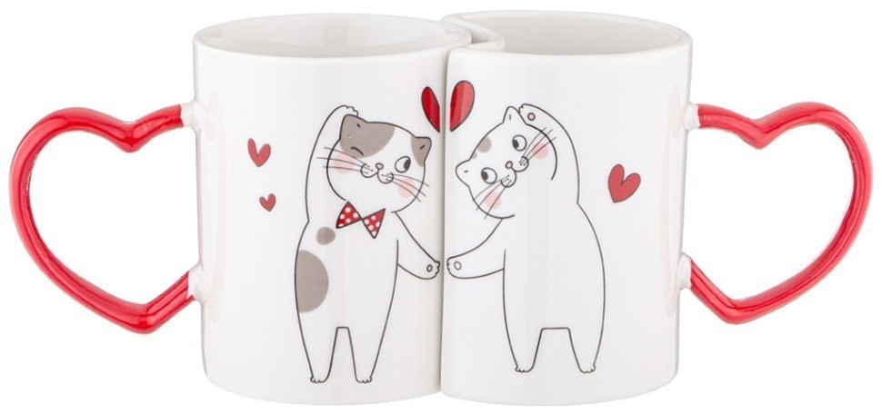 Набор из 2 кружек "давай обнимемся" 260 мл Lefard (260-975)