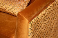 Диван Trevi 230М(К) трехм раскл с кантом оранж Pad31+Lattice ORANG 232*103*88см (TT-00016501)