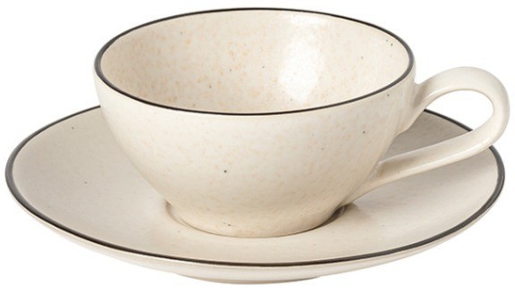 Чайная пара COCS01-NAB(COCS01-01018S), 16.8, керамика, NATURAL-BLACK, Costa Nova