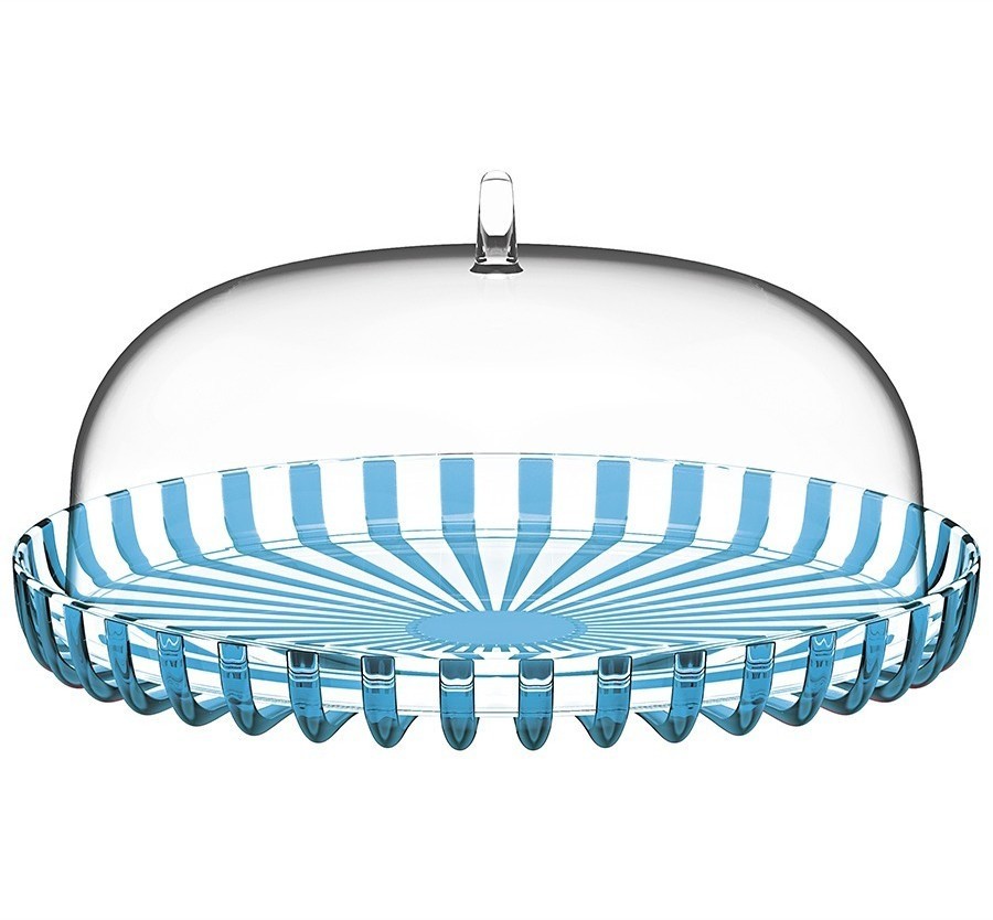 Блюдо сервировочное с крышкой dolcevita, D31 см, бирюзовое (75595)