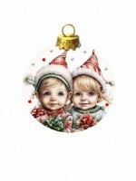 Новогодний шар Тепло сердца с кристаллами Swarovski (3121)