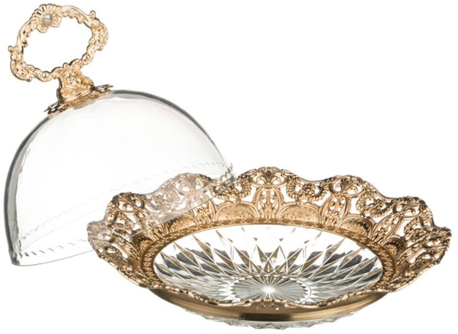 Блюдо с крышкой диаметр=21 см. высота=16 см. Dalian Hantai (257-122)