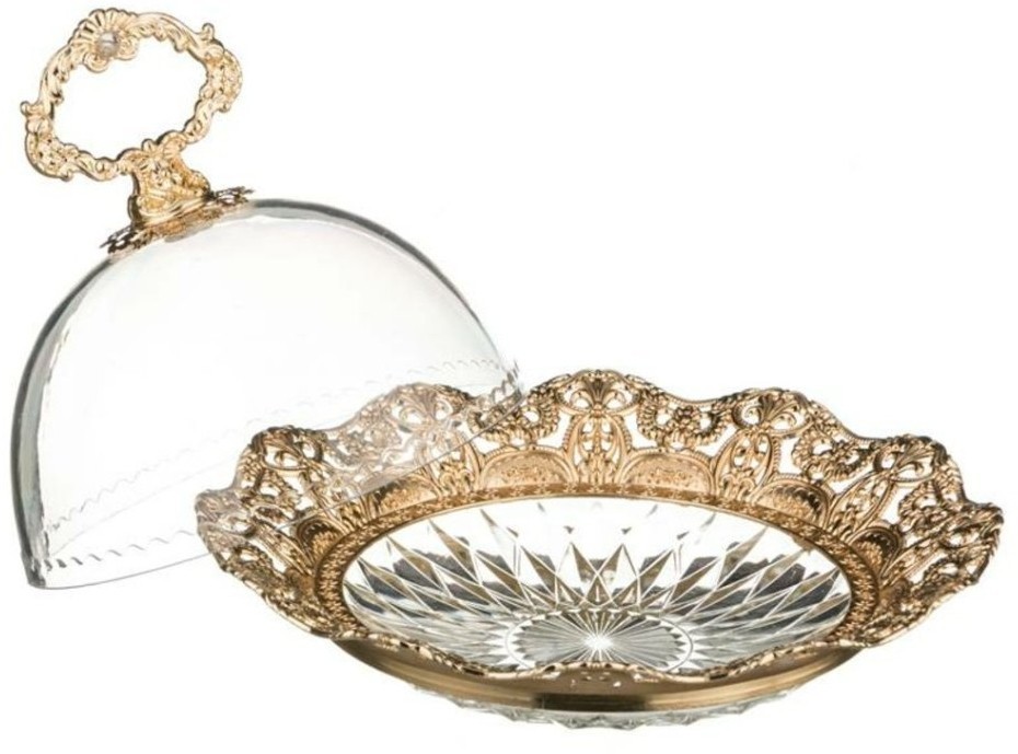 Блюдо с крышкой диаметр=21 см. высота=16 см. Dalian Hantai (257-122)