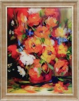 Картина Натюрморт "Анемоны" с кристаллами Swarovski (1625)