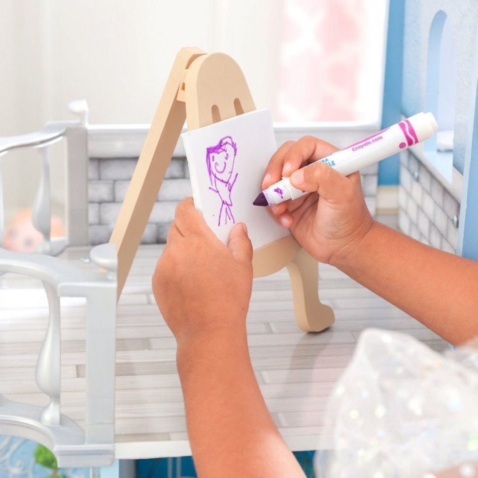 Деревянный кукольный домик "Волшебные мечты", с мебелью 16 предметов в наборе, свет, звук, для кукол 30 см (65981_KE)