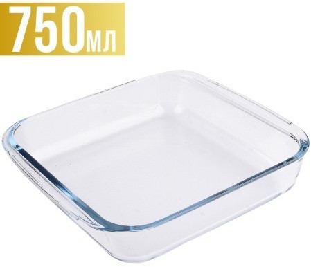 Жаровня стекло 900 мл (16х16 см) LORAIN (31048)