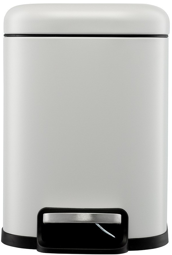 Ведро мусорное с педалью, светло-серое, 6 л (78738)