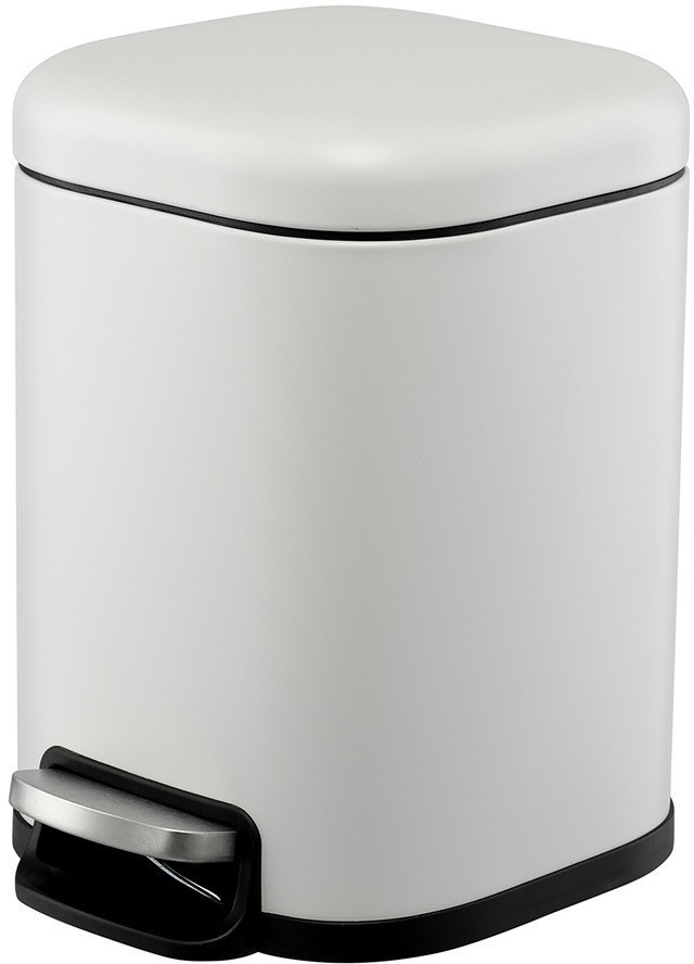 Ведро мусорное с педалью, светло-серое, 6 л (78738)