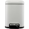 Ведро мусорное с педалью, светло-серое, 6 л (78738)