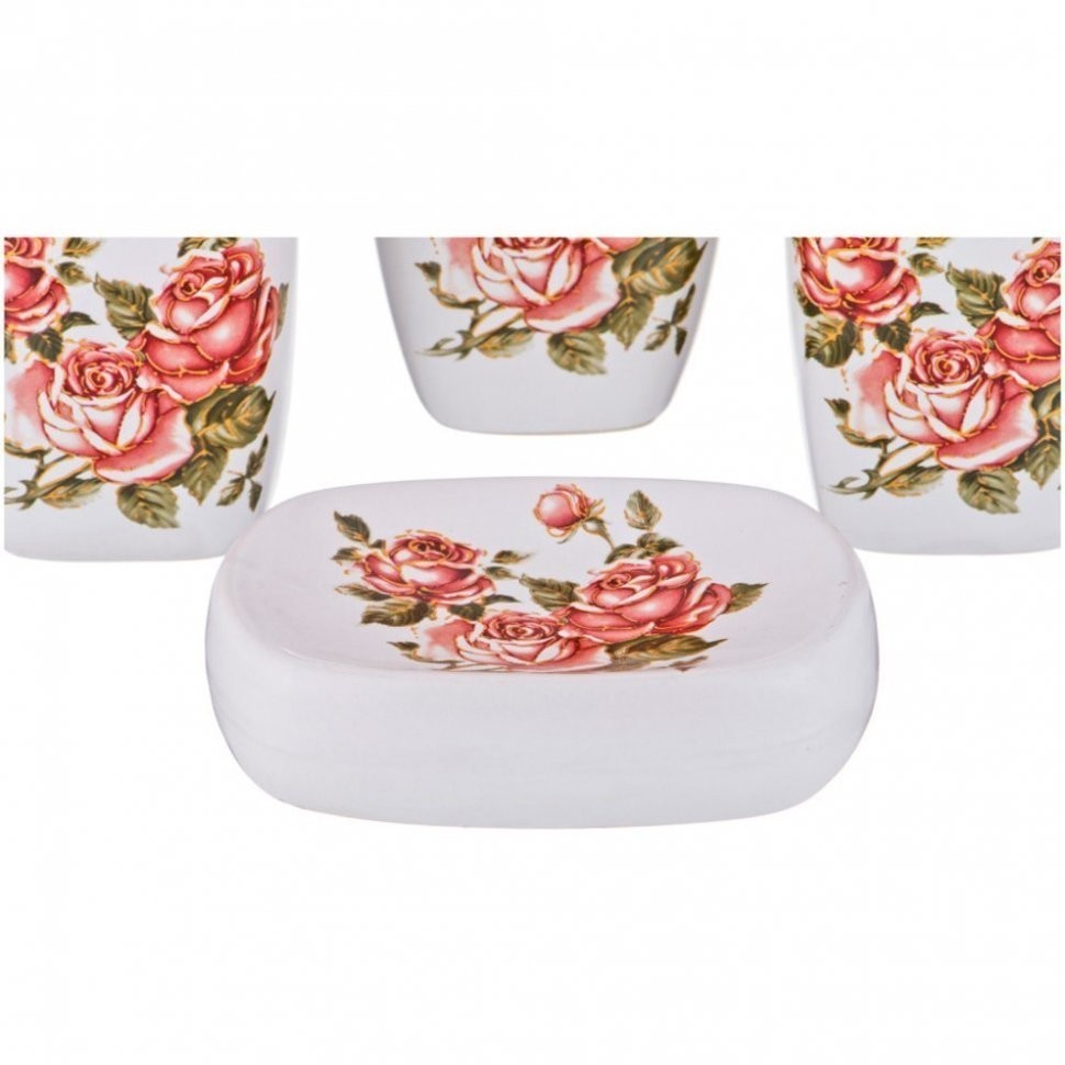 Набор для ванной комнаты "корейская роза" 4 пр. Lefard (755-200)