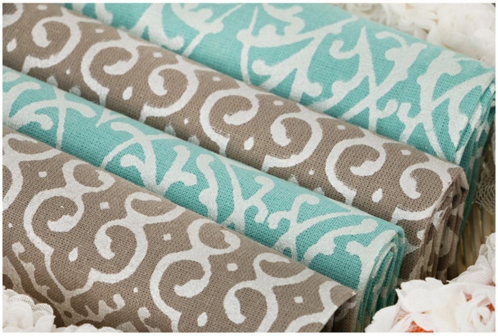 Комплект салфеток в корзинке 40*40 см, 4шт ,х/б 100%,серый\голубой SANTALINO (850-840-21)