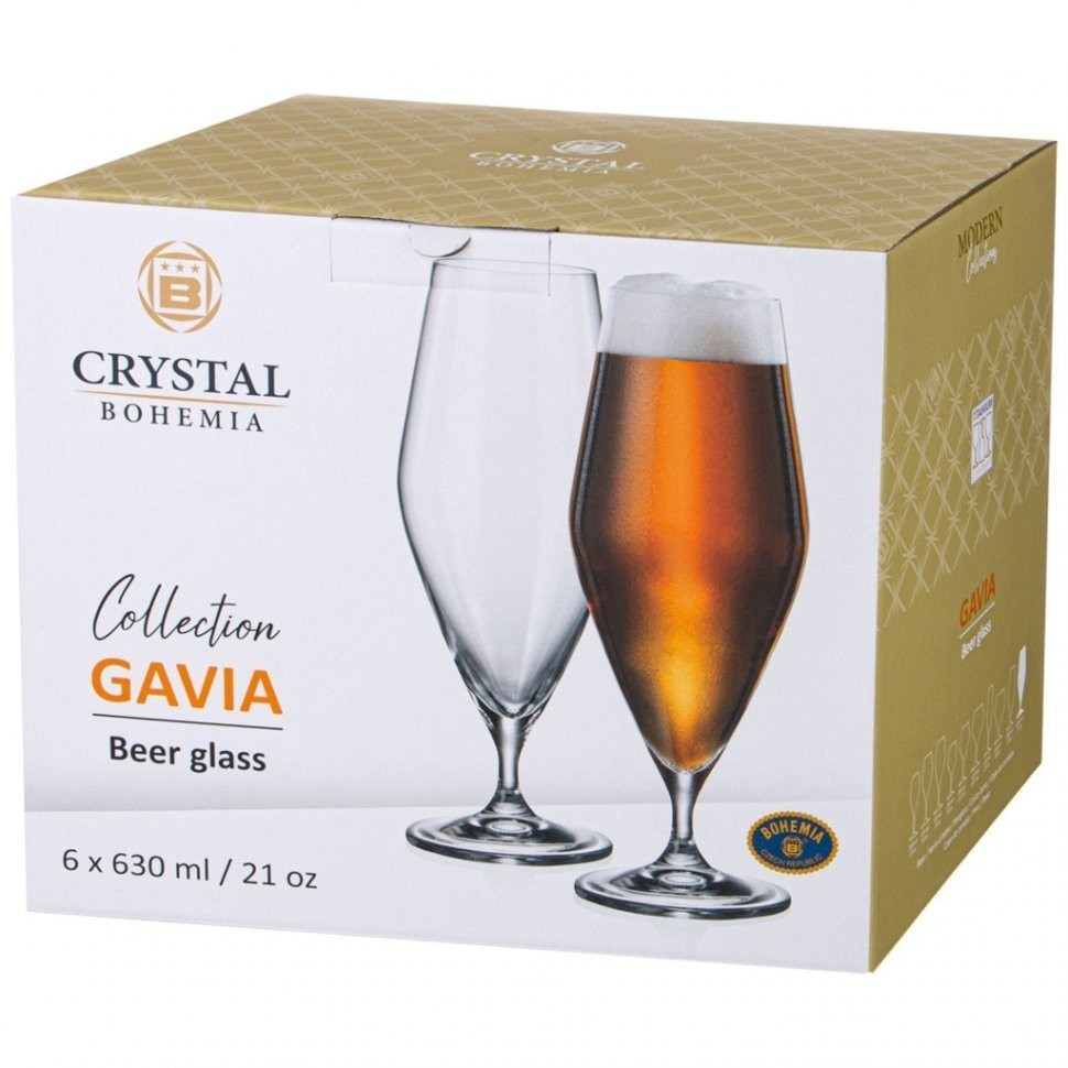Набор бокалов для пива "gavia" из 6шт 630мл Crystal Bohemia (669-383)