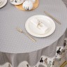 Скатерть круглая "family farm" 190 см , серый ,100% хлопок , твил, пропитка Lefard (850-750-22)