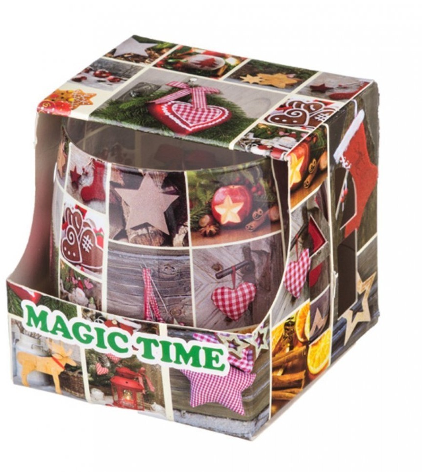 Свеча "magic time" аромат= корица. высота=7 см. диаметр=8 см. Adpal (348-470)