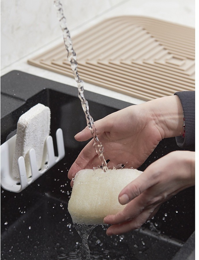 Набор губок для посуды из люфы и целлюлозы eco sponge, 2 шт. (77064)