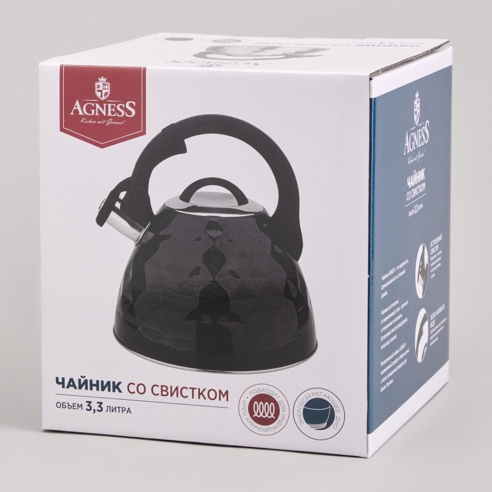 Чайник со свистком, 3,3л Agness (940-030)
