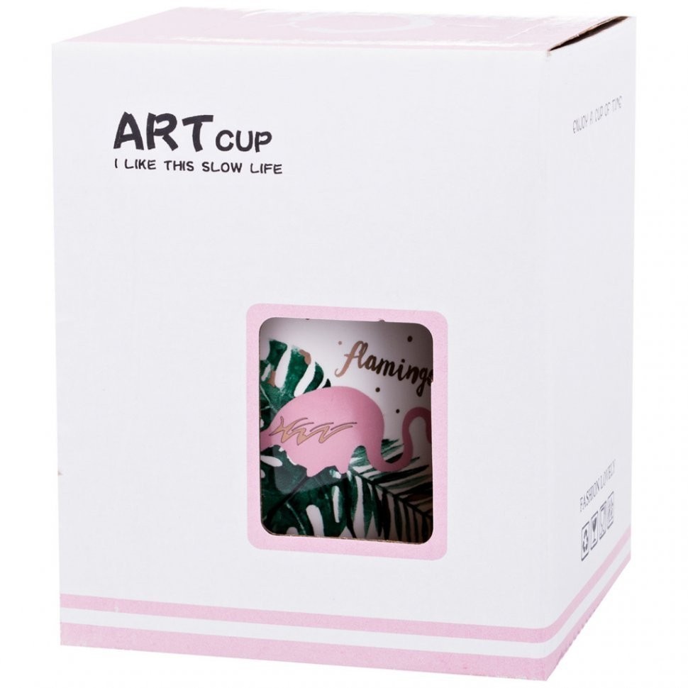 Кружка с крышкой и ложкой "flamingo" 460 мл Lefard (495-1046)