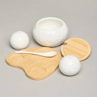 Набор для специй lefard &quot;meadow&quot; 3 пр. на дер.подставке 15,5*15,5*10 см (587-214)