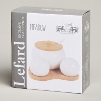 Набор для специй lefard &quot;meadow&quot; 3 пр. на дер.подставке 15,5*15,5*10 см (587-214)