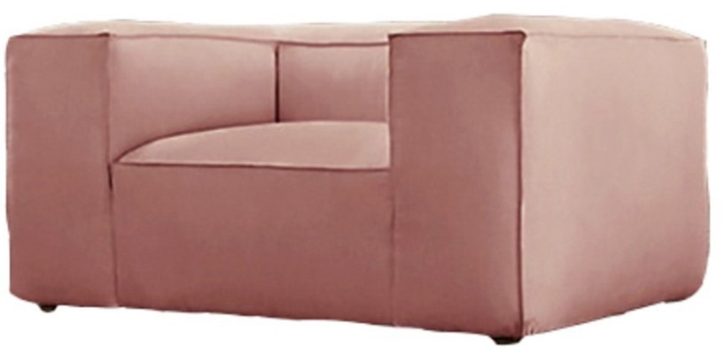 Кресло Салмон NSSF-5065E-C2-20, каркас дуб, обивка лен, pink, RESTORATION HARDWARE