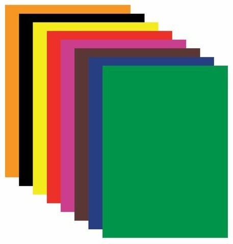 Цветная бумага офсет самоклящаяся Brauberg А4, 8 листов 8 цветов, 80 г/м2, цена за 3 шт (87117)