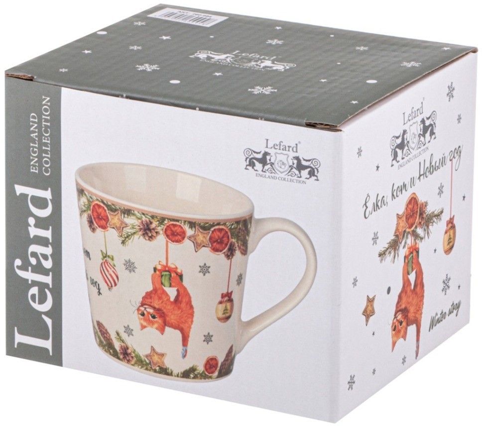 Кружка lefard "елка, кот и новый год" 400мл (260-994)