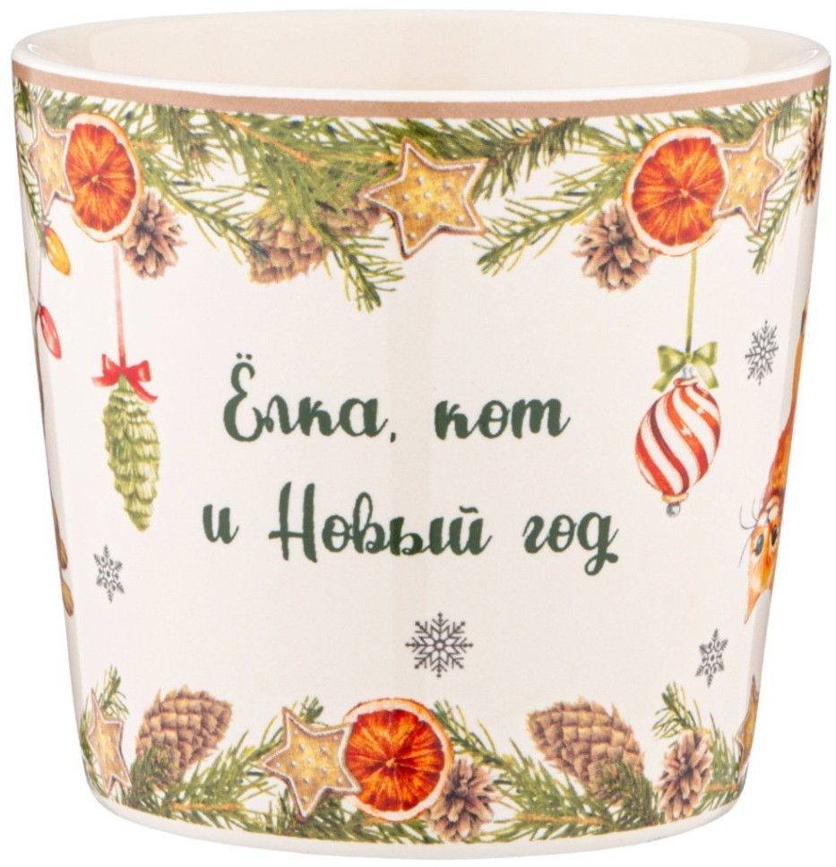 Кружка lefard "елка, кот и новый год" 400мл (260-994)