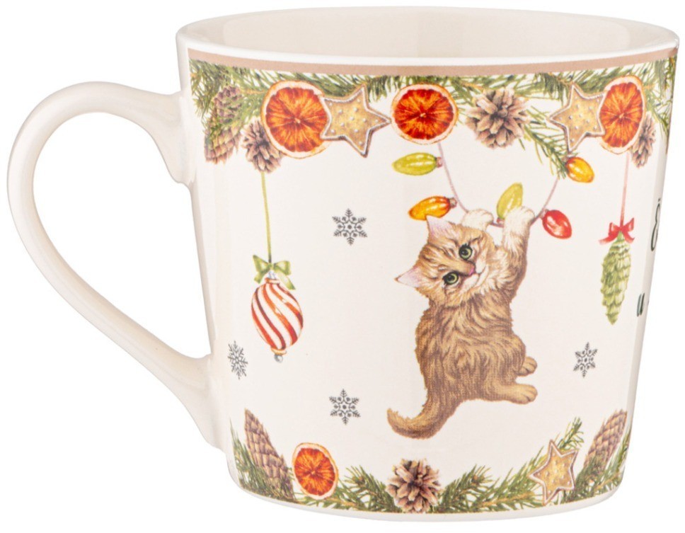 Кружка lefard "елка, кот и новый год" 400мл (260-994)