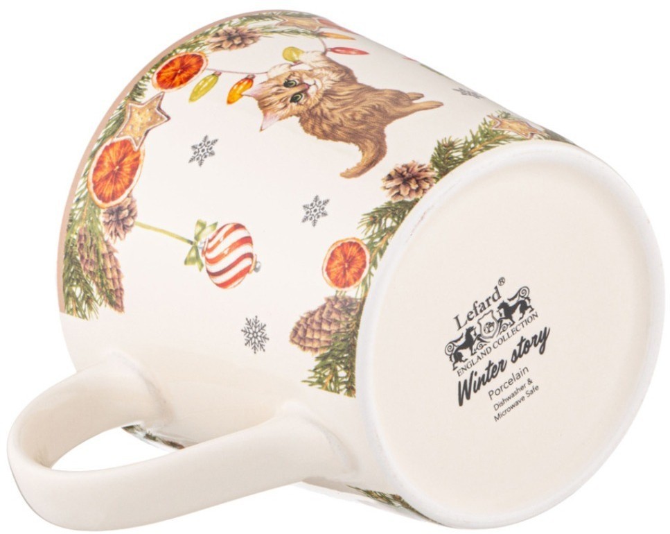 Кружка lefard "елка, кот и новый год" 400мл (260-994)