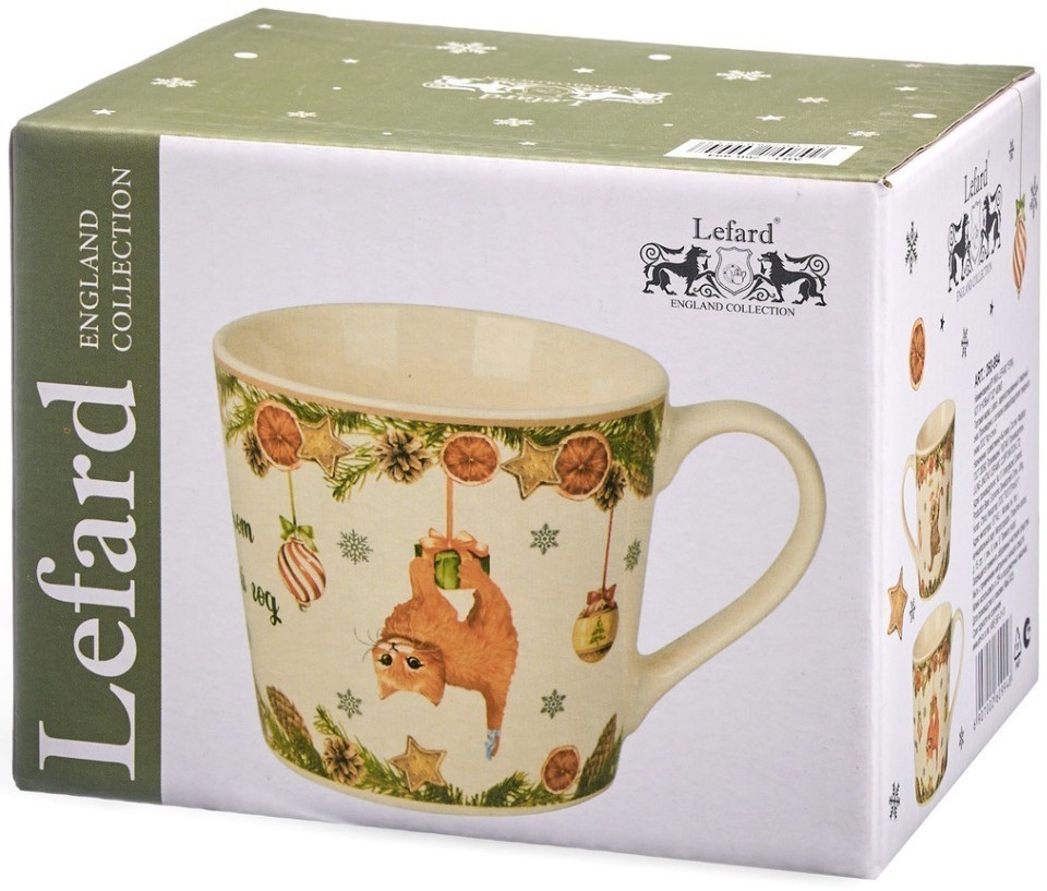 Кружка lefard "елка, кот и новый год" 400мл (260-994)