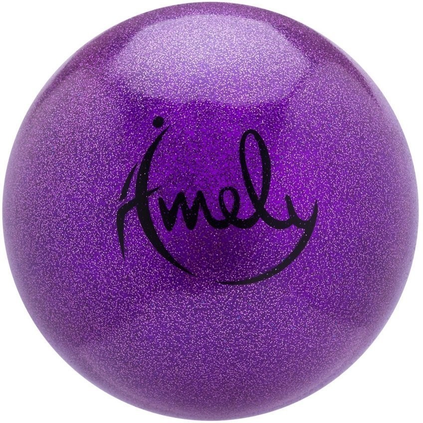 Мяч для художественной гимнастики AGB-303 15 см, фиолетовый, с насыщенными блестками (1530776)