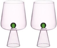 Набор бокалов для вина orb, 400 мл, розовый/зеленый, 2 шт. (78808)
