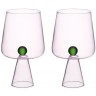 Набор бокалов для вина orb, 400 мл, розовый/зеленый, 2 шт. (78808)