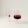 Набор бокалов для вина orb, 400 мл, розовый/зеленый, 2 шт. (78808)